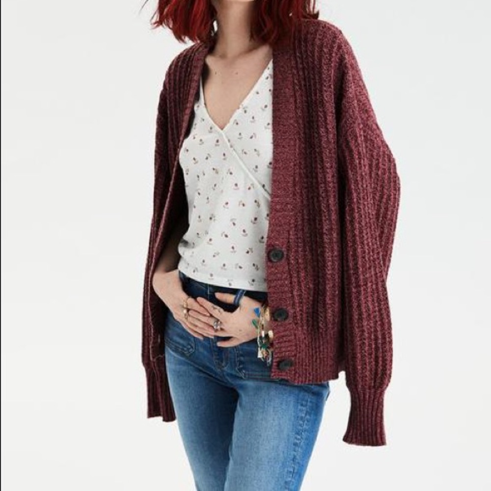 AE boyfriend button up cardigan